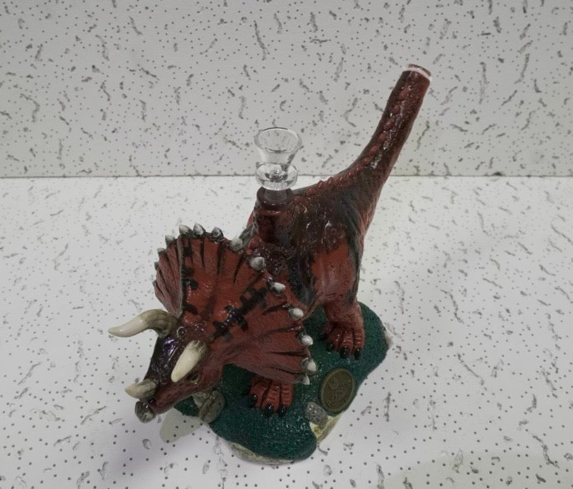 Triceratops Sculptural Water Pipe