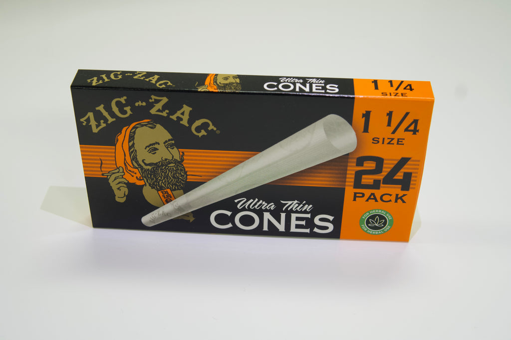 Zig-Zag Ultra Thin Cones 1¼ Size – 24 Pack